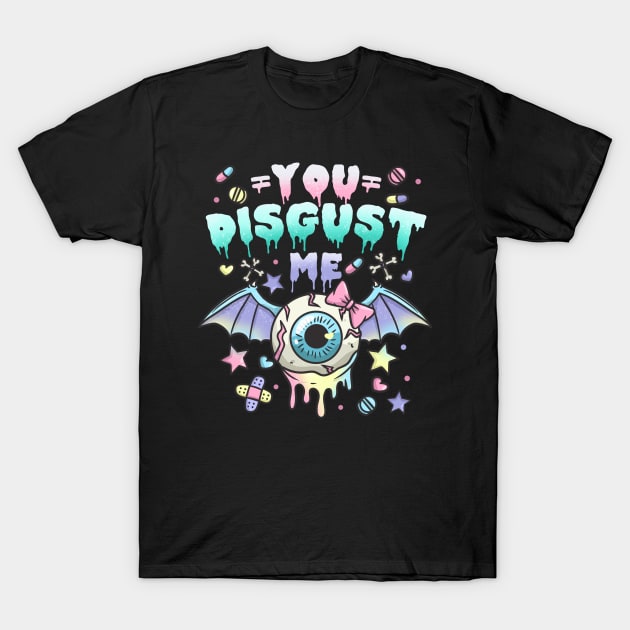 You Disgust Me - Chibi Kawaii Anime Pastel Goth T-Shirt by biNutz